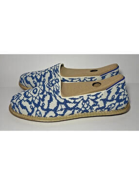 Rothy's The Cruiser Loafer Marine Bloom Blue White Floral